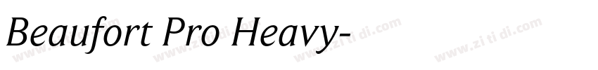 Beaufort Pro Heavy字体转换